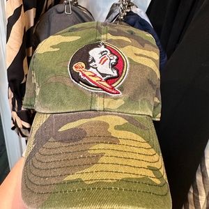 Men's Camo Florida State Seminoles Clean Up Core Adjustable Hat '47